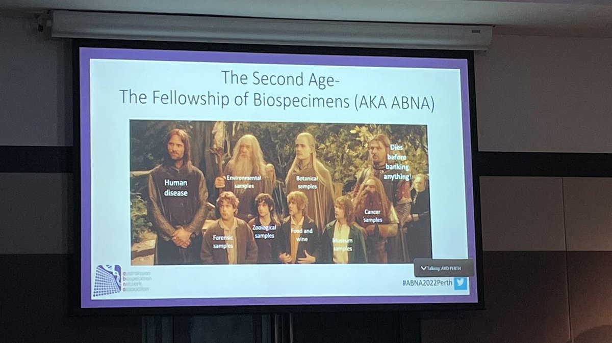 Opening ceremony of #ABNA2022Perth and I’m very happy to be representing Legolas (seed banking) along with @Davidjmerri in the fellowship of biospecimen bankers!
