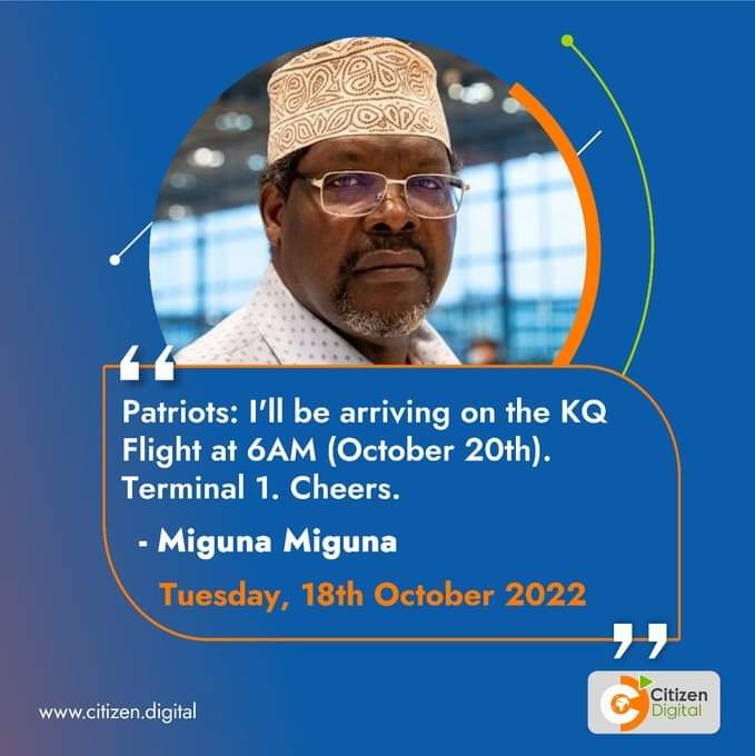 RamogiFM's tweet photo. #Kogwen2022
Mor okwako gweng' ma Magina,Kano ei Nyando Sub-County  ewi duok @MigunaMiguna pacho kiny kowuok e piny Canada.
Igeno ni Kiny odonjo e paw ndeke ma JKIA saa 12 Okinyi.
En milome mane main go ne Miguna Miguna?
#RamogiAt19 https://t.co/EDPW44yzQw