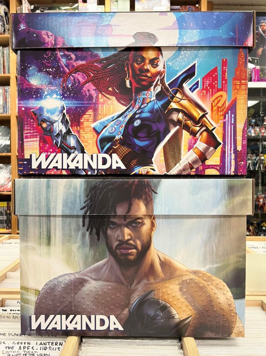 ComicsTnT's tweet image. New short comic box! Wakanda! Only $11.99! 😀 #Wakanda #ComicBox #ShortComicBox #ComicsToonsNToys #ComicsTnT #CTnT #TustinCalifornia #BlackPanther