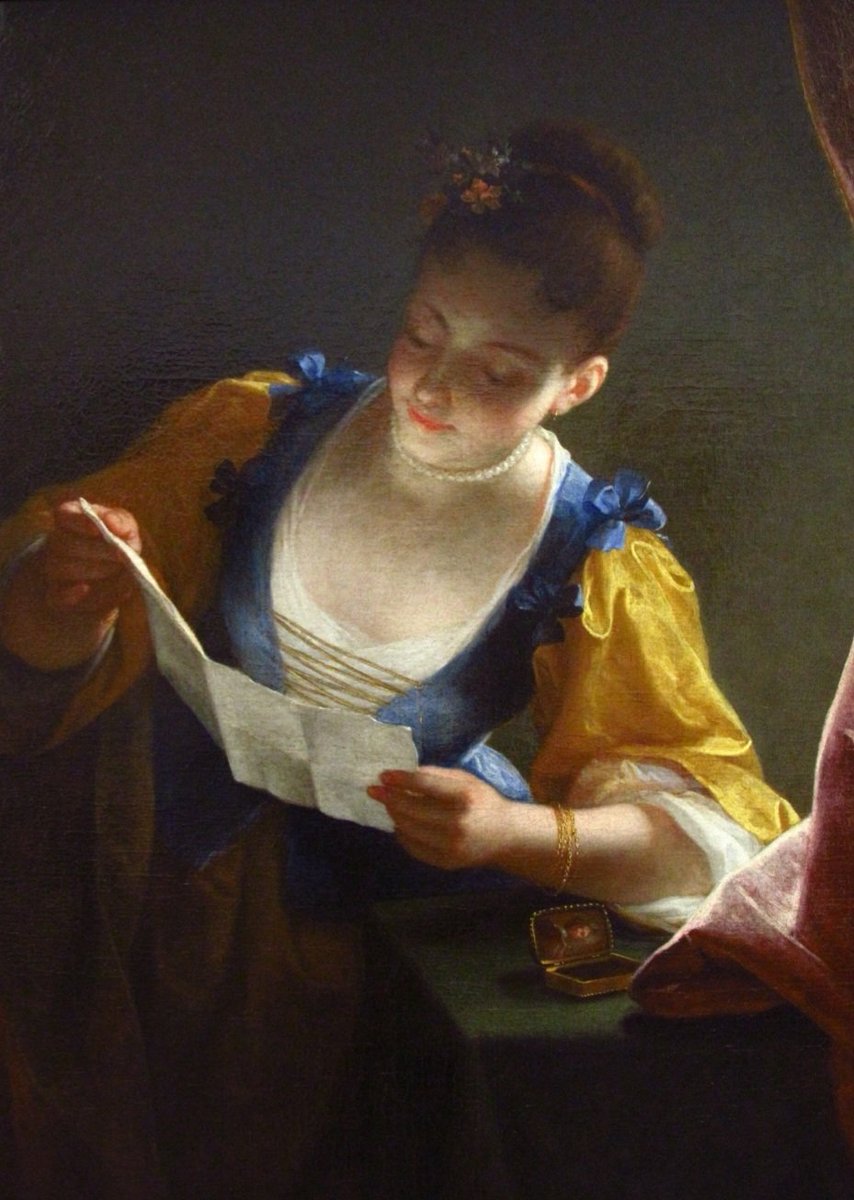 #UnDiaComoHoy de 1741 nació Pierre Choderlos de Laclos, militar y escritor 🇨🇵. Su novela epistolar "Les liaisons dangereuses" ("Las amistades peligrosas"), a la vez licenciosa y psicológica, es considerada como una obra maestra del siglo XVIII 👇"Retrato de mujer" por Jean Raoux.