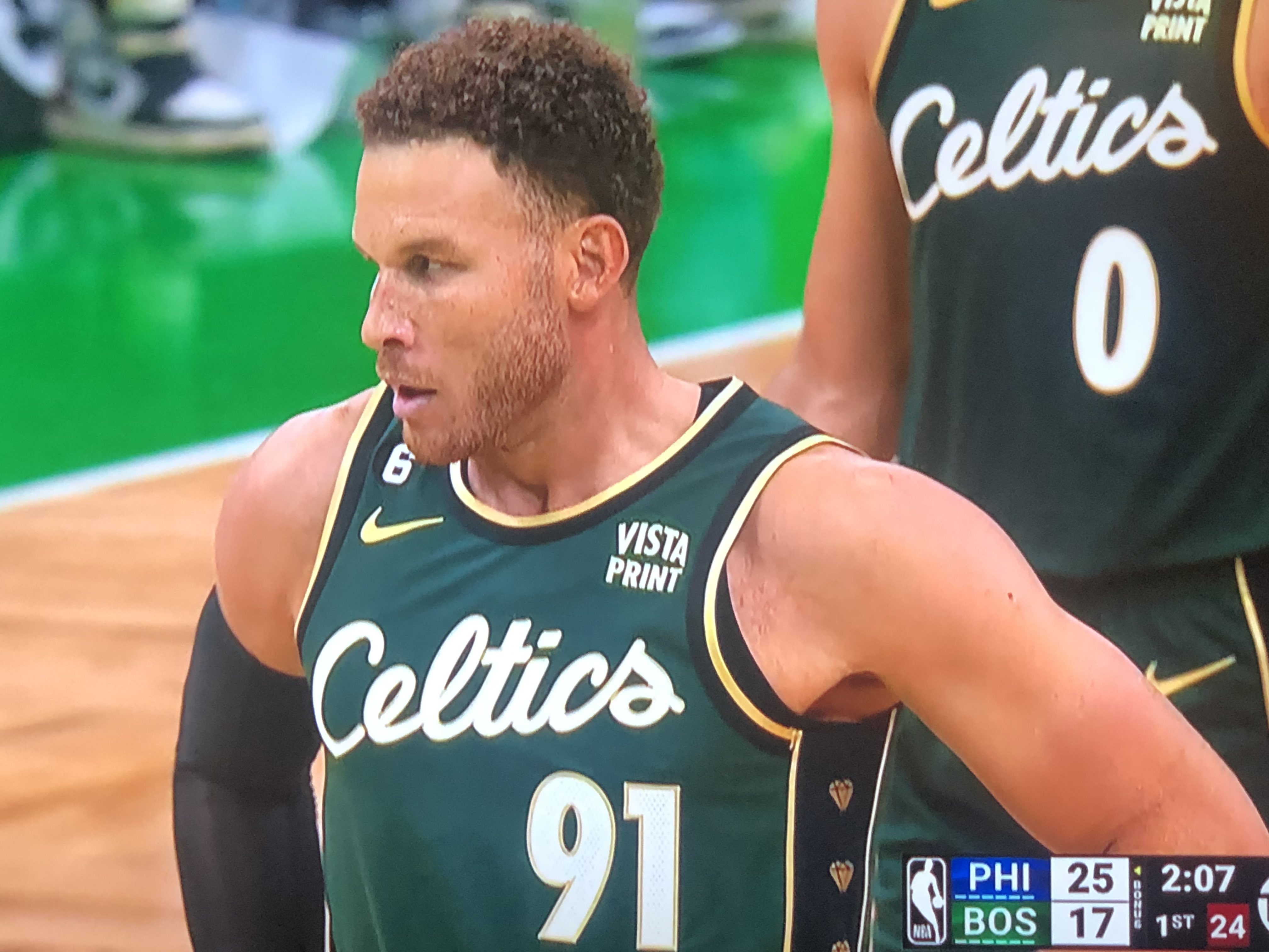 Michael Hurley on X: Can't even say “it's weird to see Blake Griffin in a  Celtics jersey” because we've literally never seen anyone in these jerseys  before. Damn.  / X