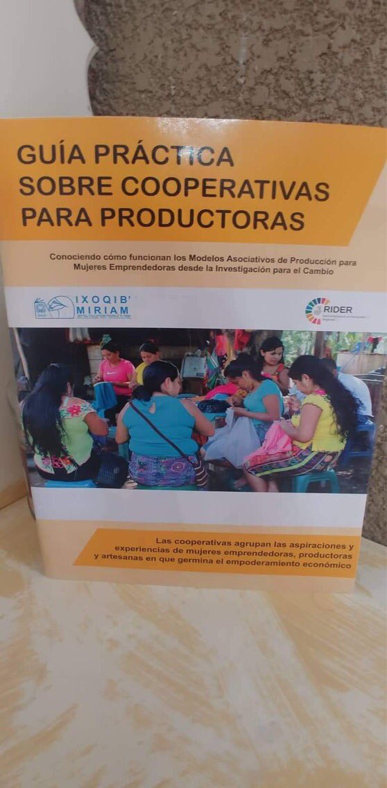 RIDERxela's tweet photo. Gracias al apoyo de @ExcelYouth les presentamos la Guía Práctica sobre Cooperativas p/Productoras. En esta guía se desarrolla una ruta legal y técnica para la conformación de cooperativas lideradas por mujeres
#R2C #RIDERXela #JuventudEnAccion https://t.co/AxVAeREAAM