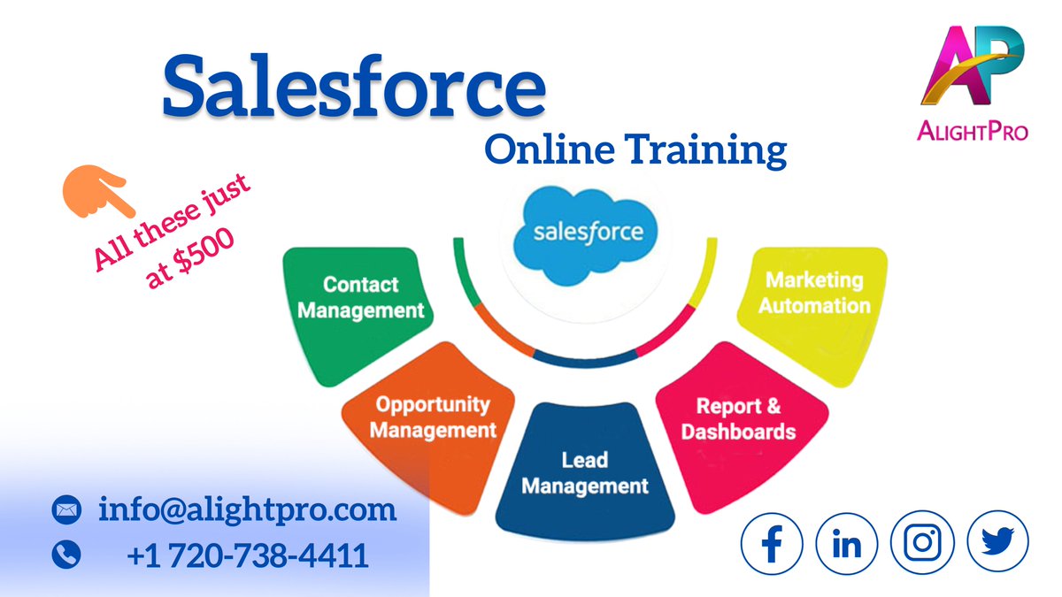 AlightproOnline's tweet photo. Learn Salesforce Training online-@ https://t.co/gzU3qPQJbY from industry experts, this course will help you to become a Salesforce Administrator.
#salesforce #salesforceadmin #cloud #technology #salesforcedeveloper #crm #salesforcecourse #followforfollowback #alightpro https://t.co/X6fpuIWRMX