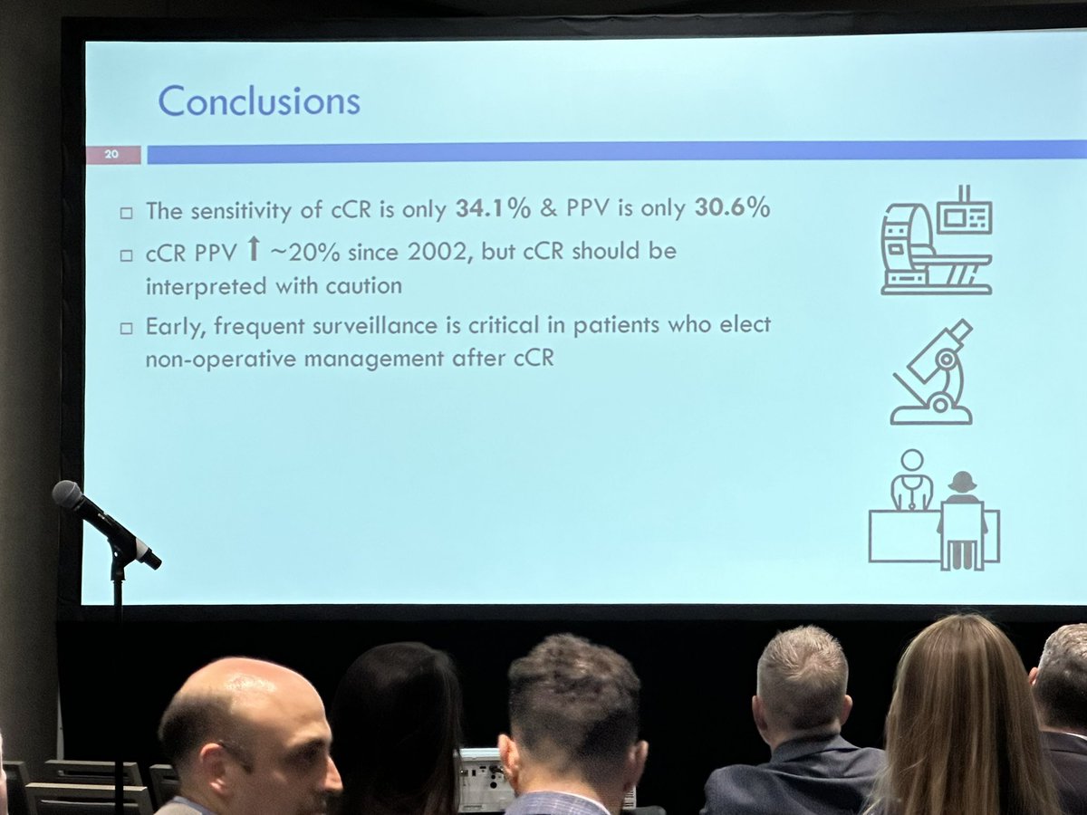 StanfordSurgery's tweet image. 📈 Has predictive value of clinical complete response after chemoradiation for rectal cancer improved? Research by @chasliu says yes, but “interpret with caution” ⚠️ #ACSCC21
