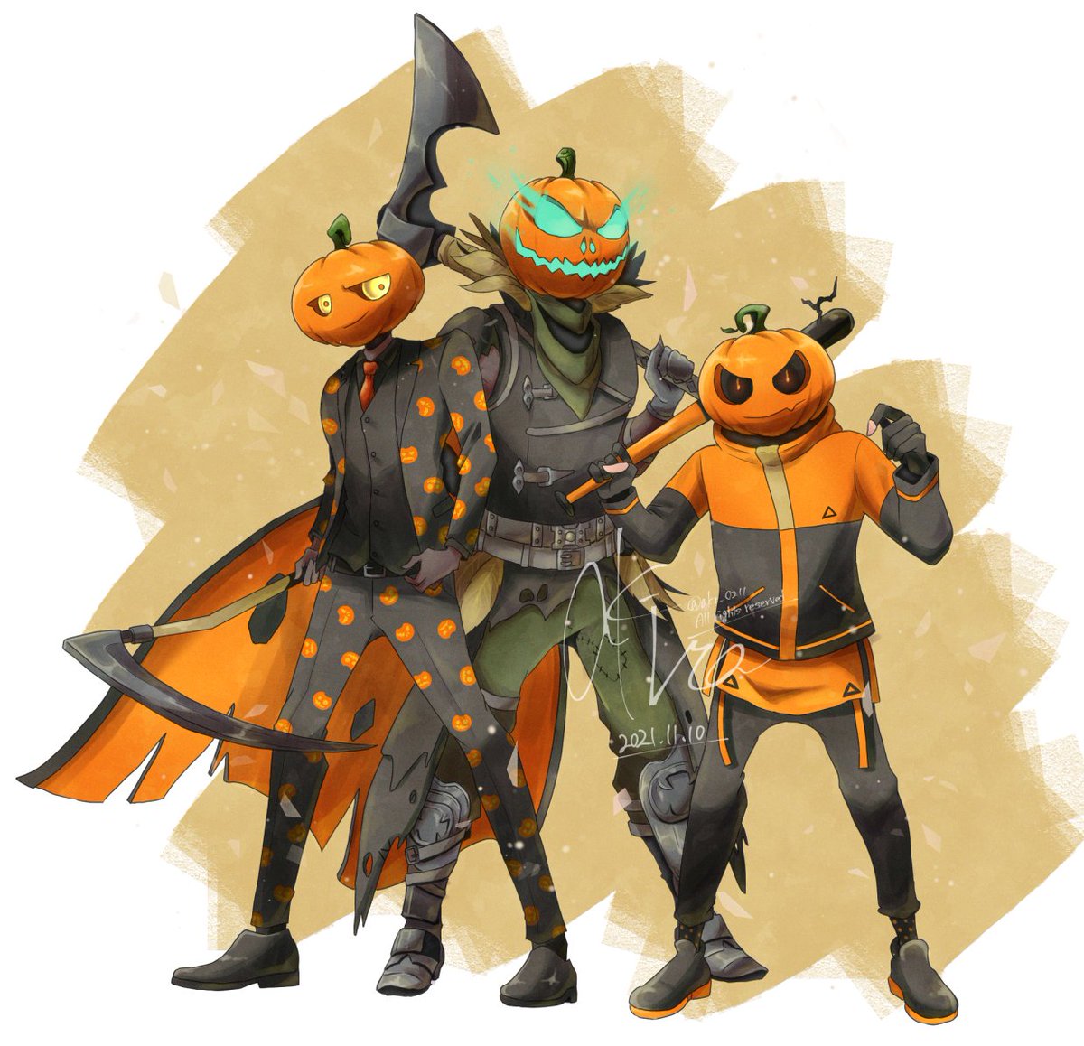 「やっとカボチャスキン再販来たよ!この時期しか買えないカボチャスキンのご購入の際に」|🎃あきらしゃん🎃のイラスト