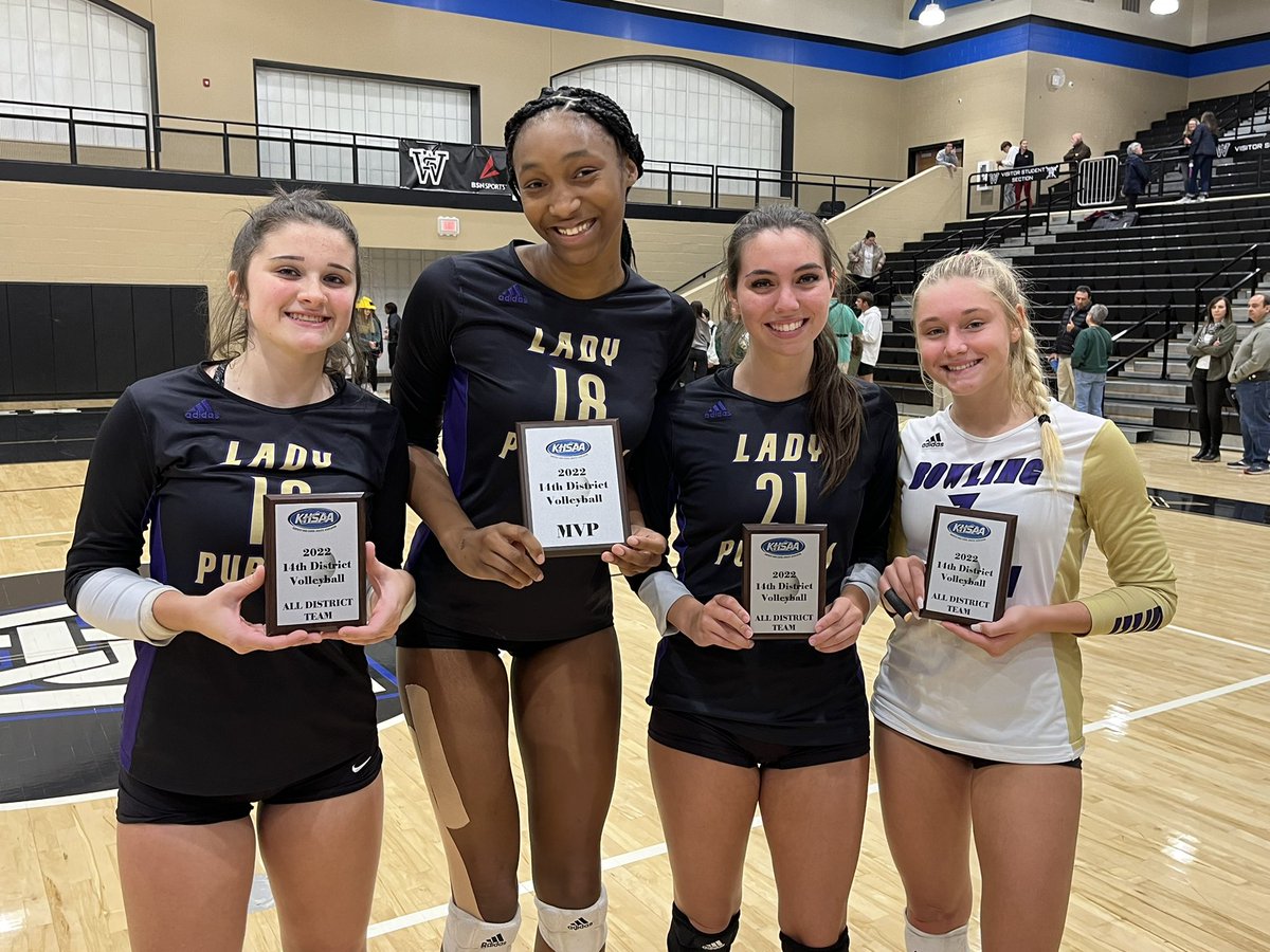 BGHSPurplesNews's tweet photo. Amirra Bailey, Tournament MVP with All Tournament Team Members Lily-Kate Carver, Elizabeth Maglinger, and Kenzie Austin https://t.co/51skcVaPSM