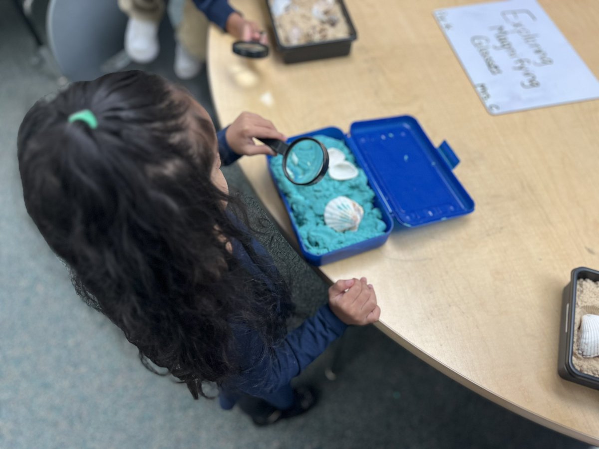 SevenOaksES's tweet photo. Pre-K exploring magnifying glasses 🔎, exploring their minds, and exploring the world 🌎. At Seven Oaks we foster explorers who create the future! #WeAreSevenOaks🦁 @Ken_Patterson @AACountySchools https://t.co/OaaKzzkaJ8