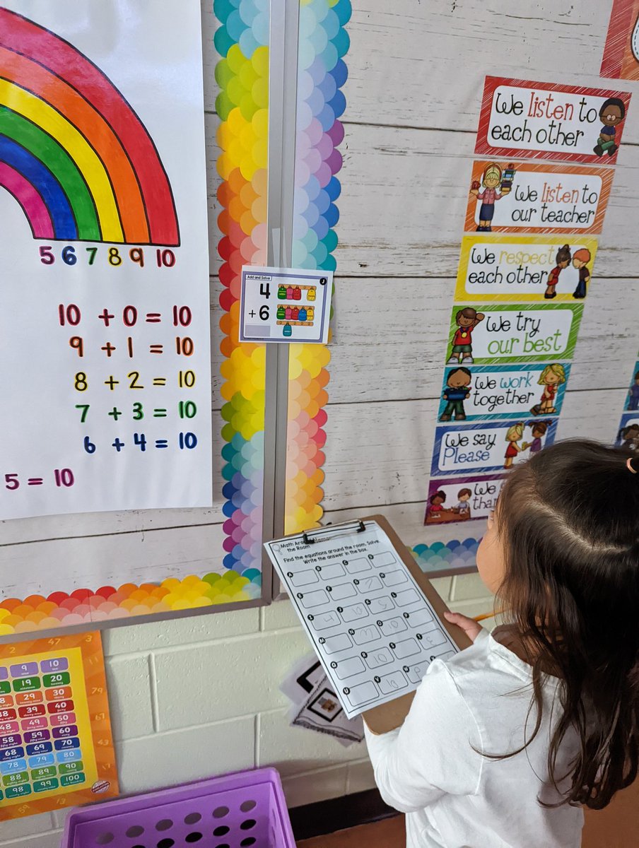What better way to practice our math addition facts than moving around? Our kids loved finding all of the problems around the room!
#believebeintentional #bigblue