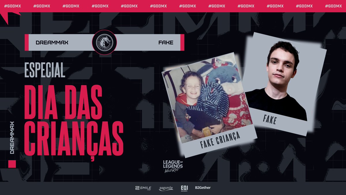 dreammaxesports's tweet photo. 🧸Continuação da homenagem especial da semana das crianças! 🎮 🍬 #Parte11
Chegou a hora de conhecerem o pequeno @joaofakerr 👀 👶🤩
Será que ele mudou muito? Digam nos comentários!
#DreamMax #Pagsmile #SmileOne #EQIinvestimentos #B2gether #DMX #WildRift #LeagueOfLegends https://t.co/lvuq1K4S4r