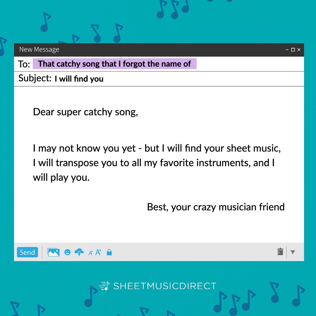 SheetMusicDir's tweet image. Because that catchy song never evades you for long. #sheetmusicdirect #catchysong #favoritesong