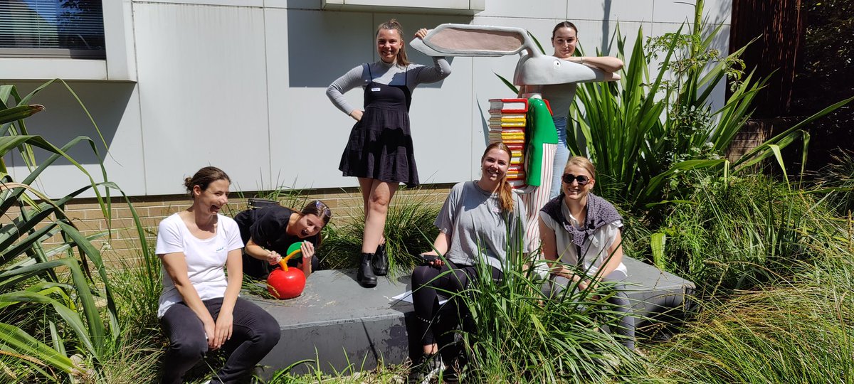 UOWNutrDiet's tweet photo. Team grey @uow health students - finding elements for our health treasure hunt at interprofessional education day! Do you think they need a bonus point for creativity? #IPE #LEARNING https://t.co/AjeSD0bevZ