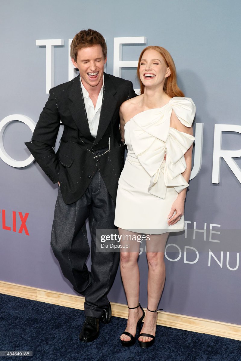 Eddie Redmayne and Jessica Chastain attend Netflix's 'The Good Nurse' New York Screening at Paris Theater in New York City. More 📸 #TheGoodNurse 👉bit.ly/3CBbXoc @netflix
