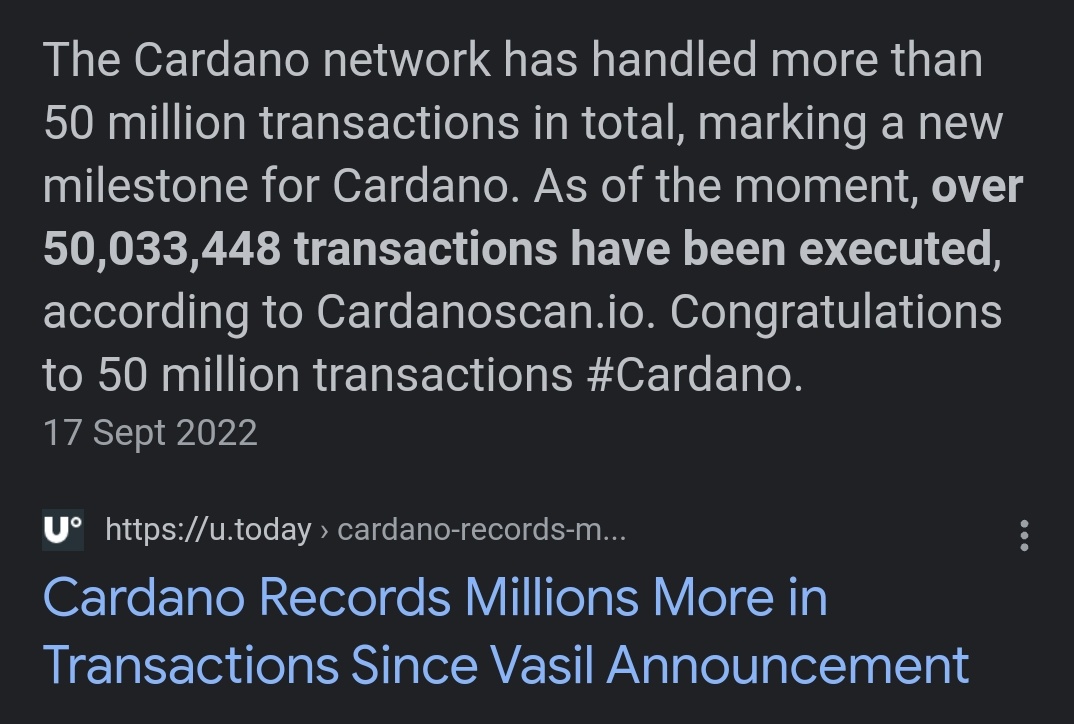 KSalavakumar's tweet photo. I bet #Klever can achieve 50 Million Tx by end of 2022. It took #Cardano 6 years for 50 Million. What do you think?
#KleverChain #K5 #KleverExplorer
$KFI $KLV https://t.co/olad4UWPK5