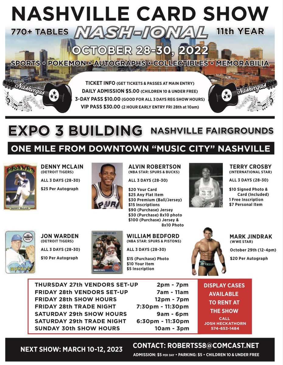 nashcardshow's tweet photo. 770 👀 #Nashville #Tennessee #SportsCards #Collectibles #Memorabilia #Collect #TheHobby #Autographs #BaseballCardShow #CardShow https://t.co/jGL2K55B3p