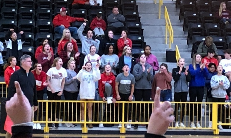 farmcards's tweet photo. Special thanks to Coach Johnson and his Sr Girls Basketball Team for coming to support the volleyball girls tonight at the district tournament in Prairie Grove! #ESES #CardinalNation https://t.co/zS2AqTeAzG