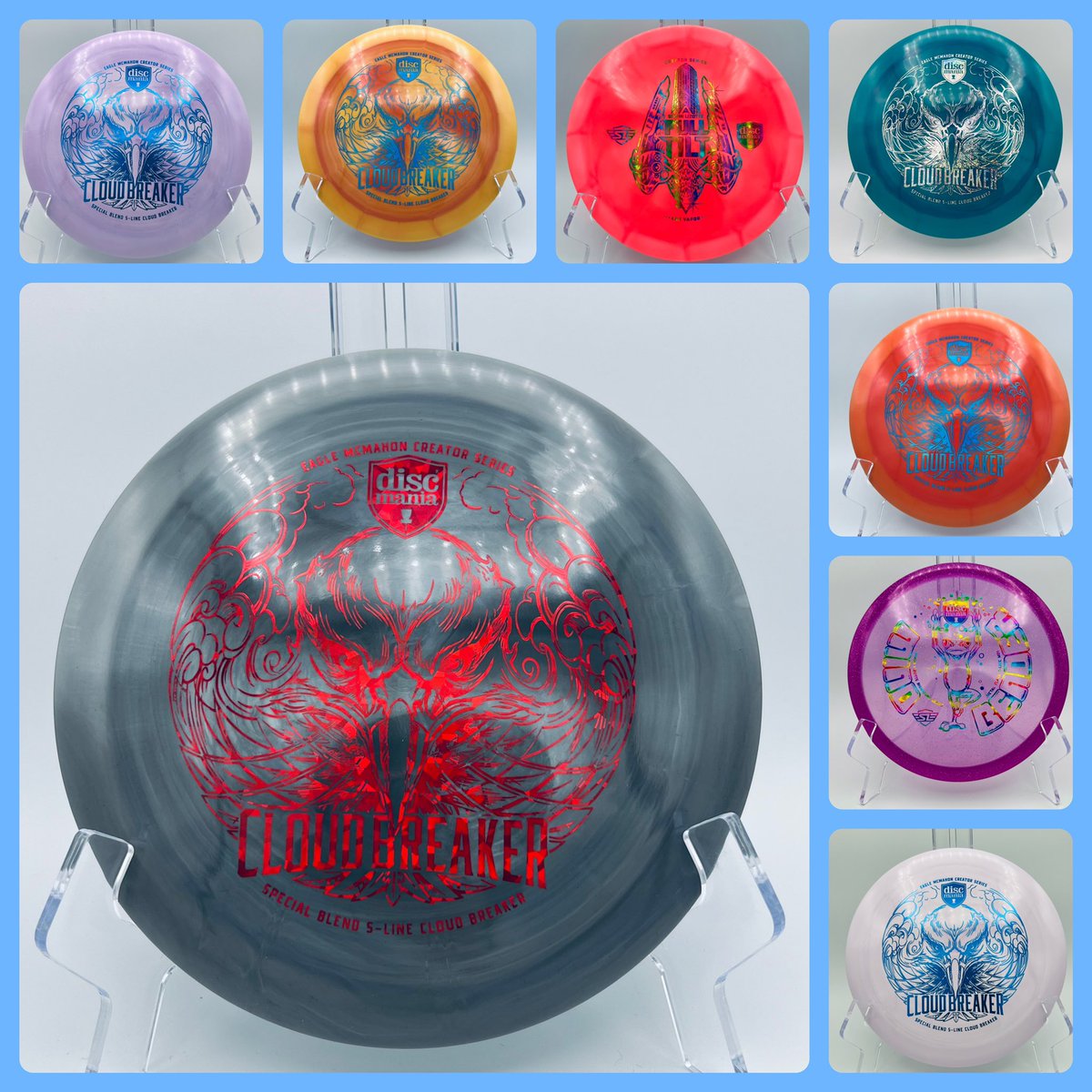 SlipperySaucers's tweet photo. RESTOCK! Just dropped on the website - cloudbreaker 3s, Full Tilts, & Mind Bender MD1s -#discgolf #discgolfstore #discmania https://t.co/j4vVVppJHI