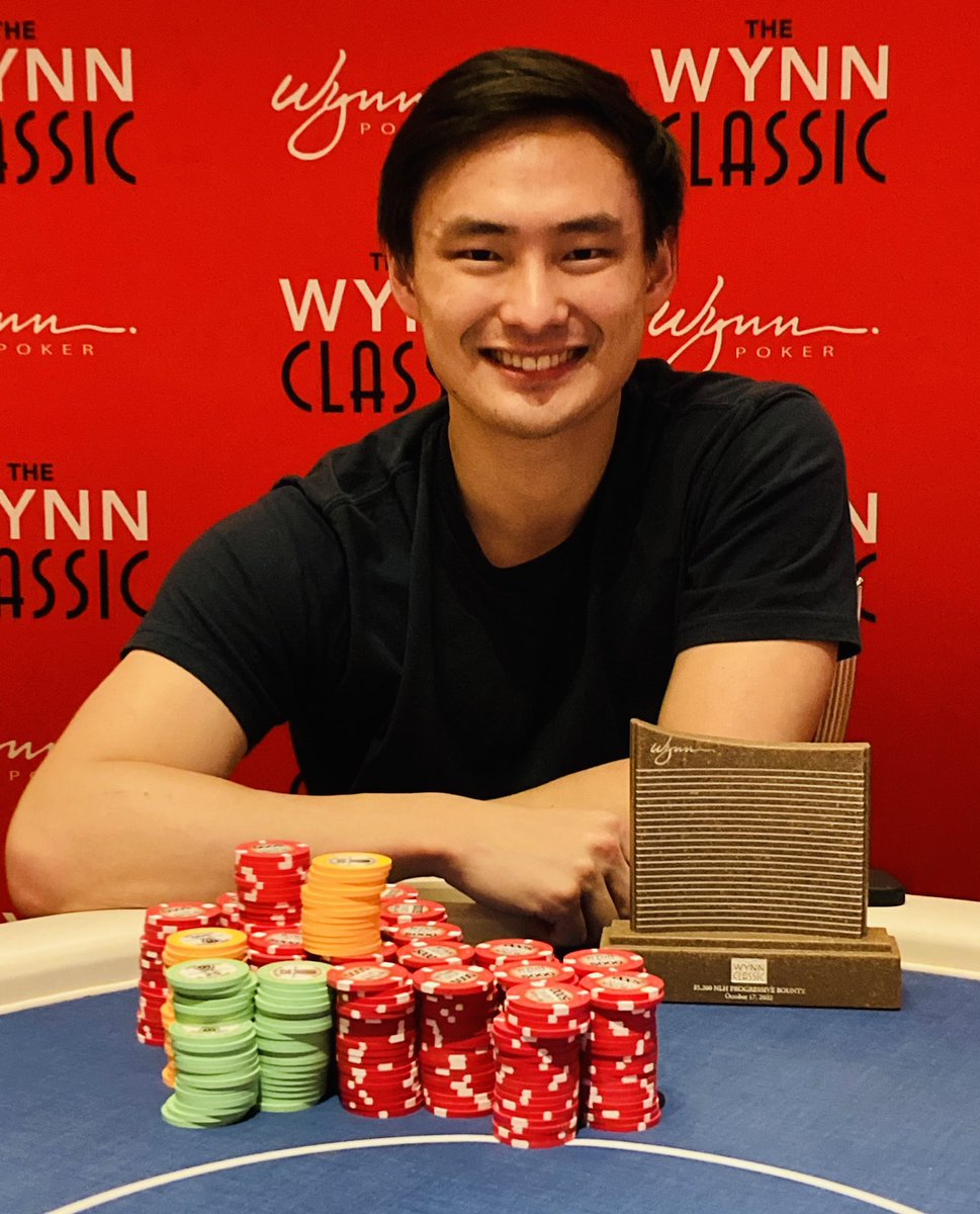 Stephen Song won the Wynn Fall Classic $5,200 PKO on October 17, claiming $36,500 in bounties and $62,108 in prize money bringing his total event earnings to $98,608. Congratulation Stephen!