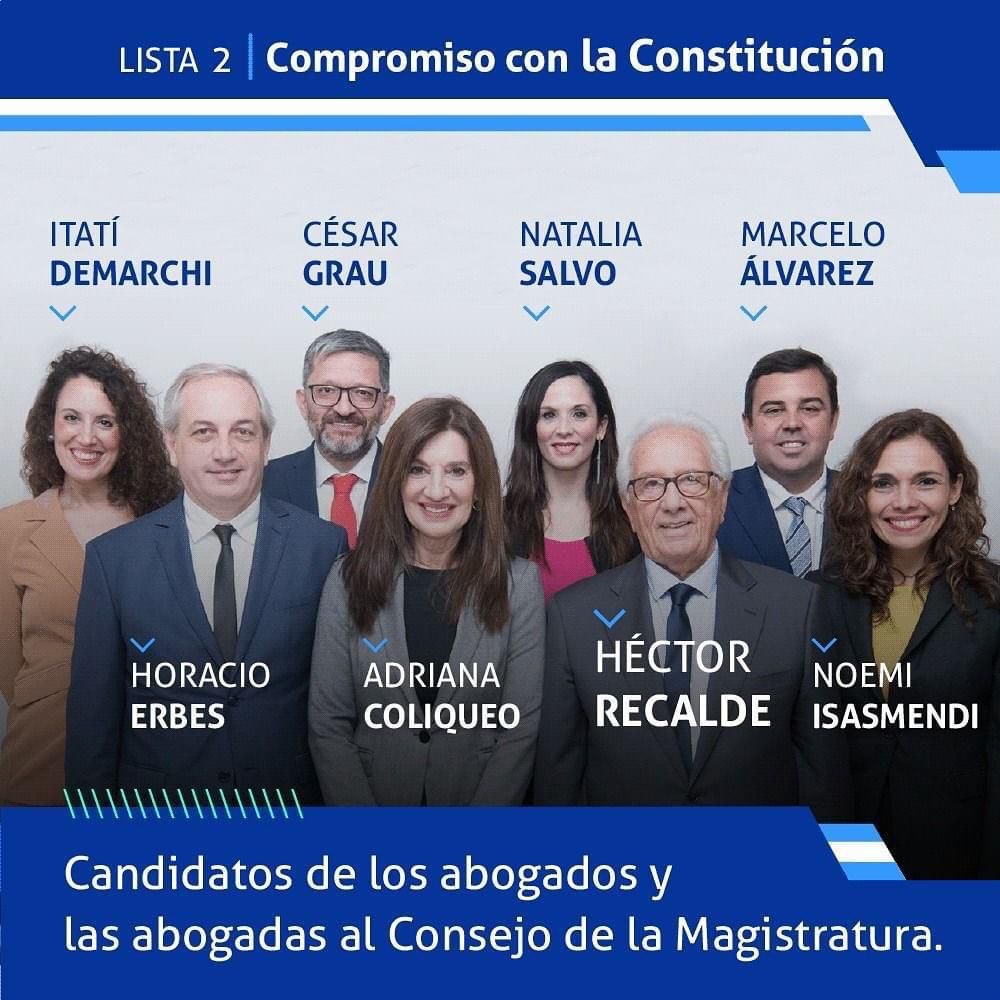 ForoUnidadMza's tweet photo. Excelente elección de la lista N° 2 "Compromiso con la Constitución" en todo el país, nuestro candidato el Dr. Héctor Recalde es el nuevo flamante integrante del Consejo de la Magistratura, gracias a todas y todos por su apoyo! https://t.co/3S6RR7XyoO