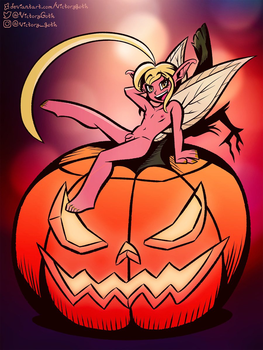 VictoryGoth's tweet photo. Art trade with @ShinobuThePixie featuring her cute fairy Myn! #cartoons #digitalart #CartoonArt #drawing #nude #naturist #halloween #artistsontwitter #Artist https://t.co/I22DWIUCPH