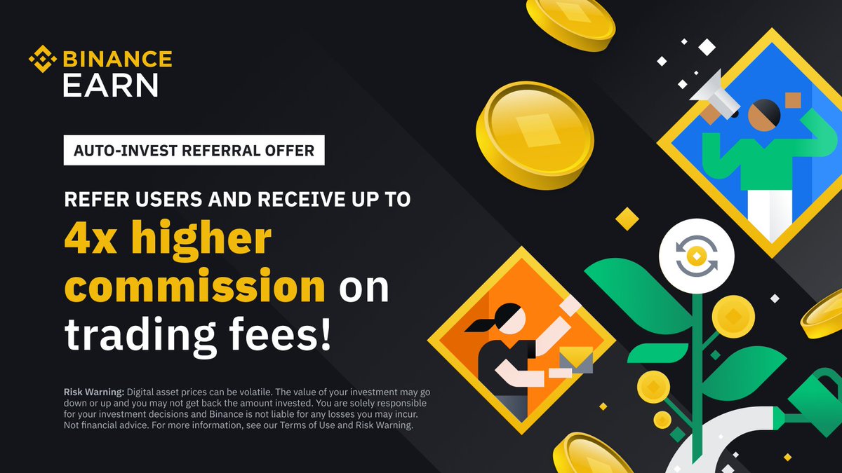 For a limited time, #Binance Australia users will receive up to four times (4x) the standard referral rewards when they invite friends to Auto-Invest. Details here 👉 binance.com/en-AU/activity…