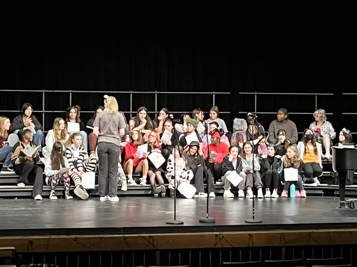 Our first ever Whitman Choral Cluster Workshop with our feeder MS AND elem schools!  Almost 300 kids!