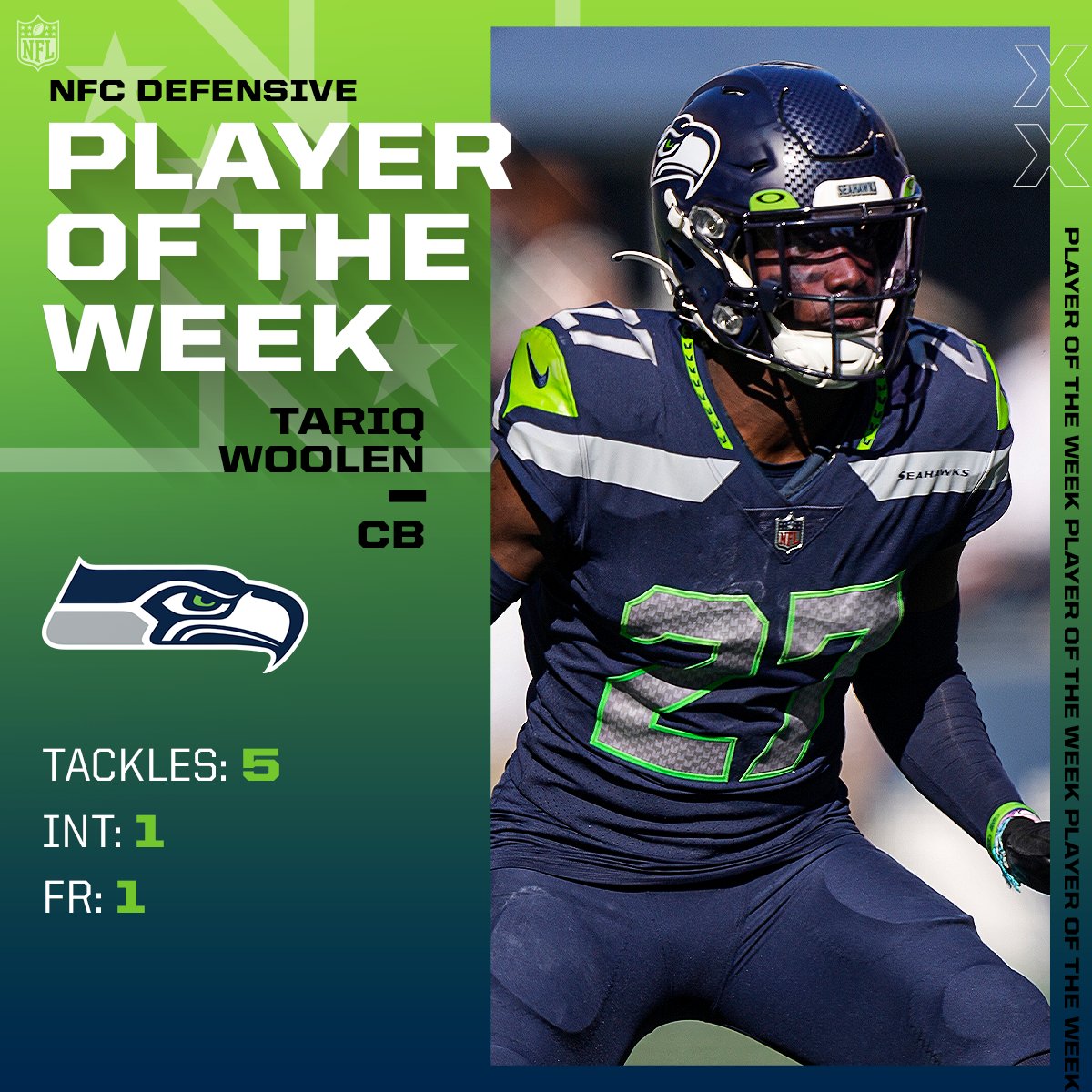 NFL's tweet photo. NFC Players of the Week! (Week 6)

@_Tariqwoolen | @rjwright34 https://t.co/Wutsz0mS4u