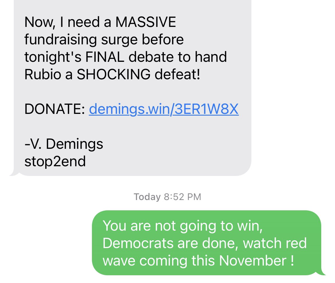 @valdemings Lol I’m in NY and just got text from your sheep begging me for money.