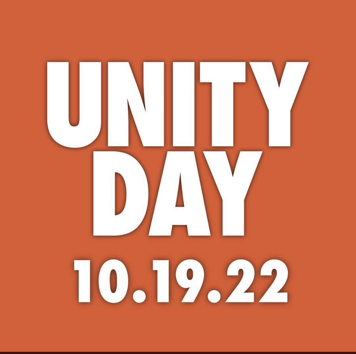 WTClarkeMS's tweet photo. Tomorrow is #UnityDay @emeadowschools 
Wear orange!🧡 Unite
 for kindness, acceptance, inclusion☮️ 🤟😊#BullyingPreventionMonth https://t.co/10eveBJYAZ