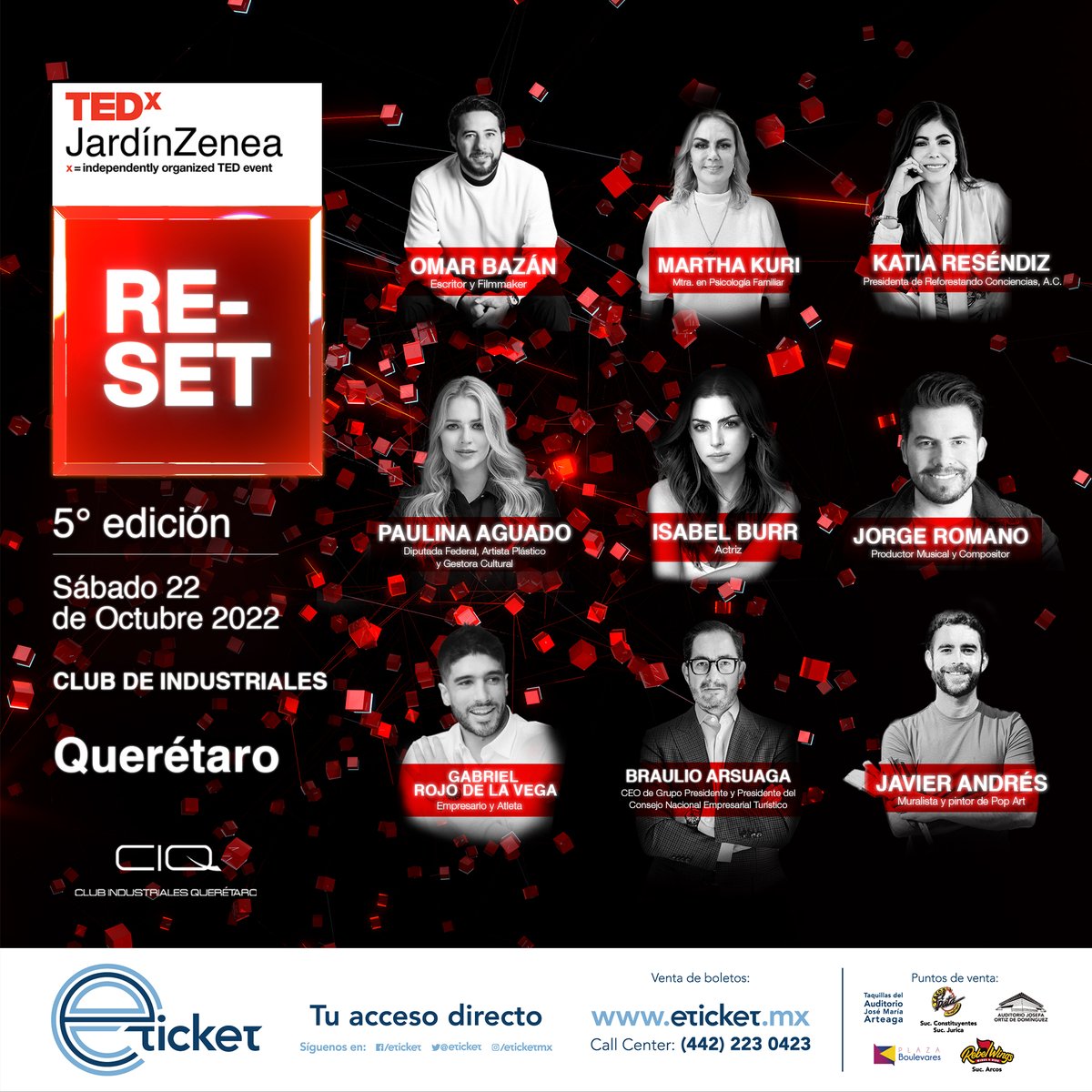 ❌ TEDxJardínZenea Querétaro 2022 ❌ Sábado 22 de Octubre - Club de Industriales - 4PM - Boletos en Eticket 👉 eticket.mx/masinformacion…