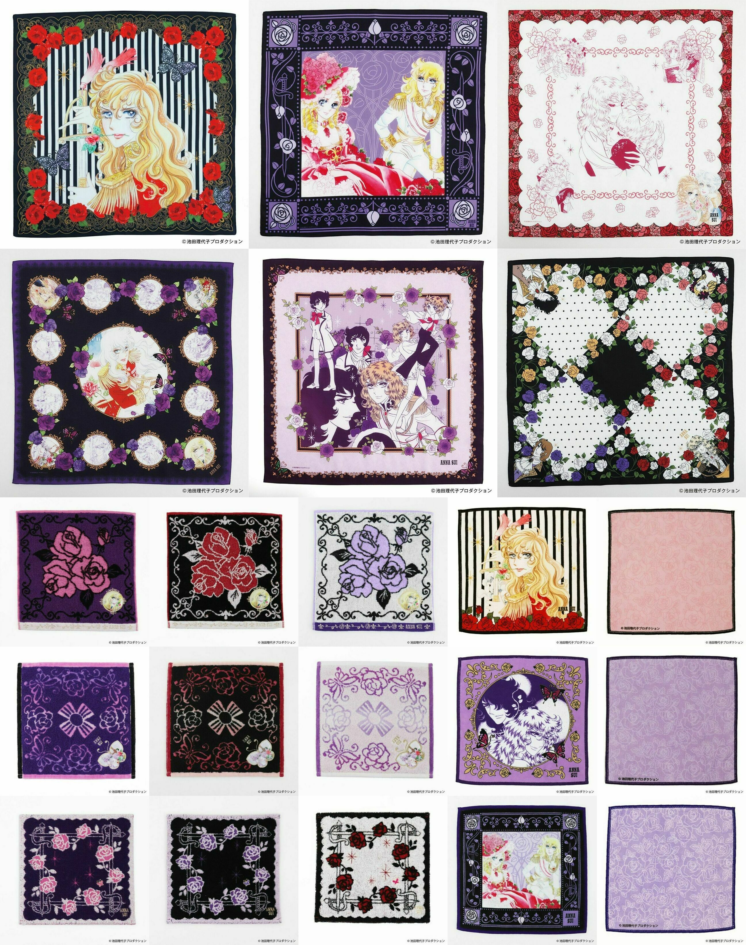 ベルサイユのばら ANNA SUI プリントハンカチ【再販