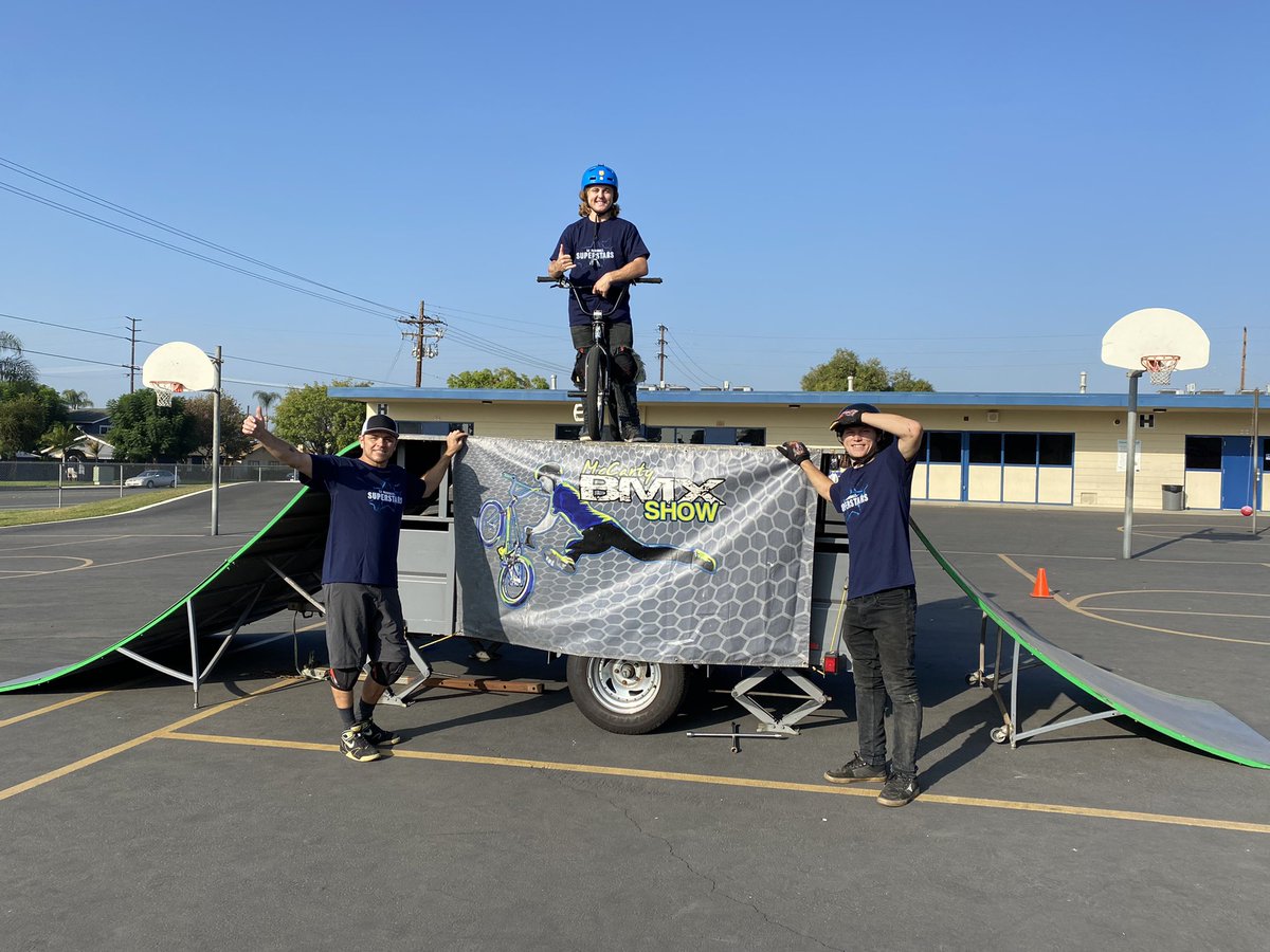 JoshRegerAP's tweet image. Teaching positive mindset and goal setting through some RADICAL moves on BMX bikes!