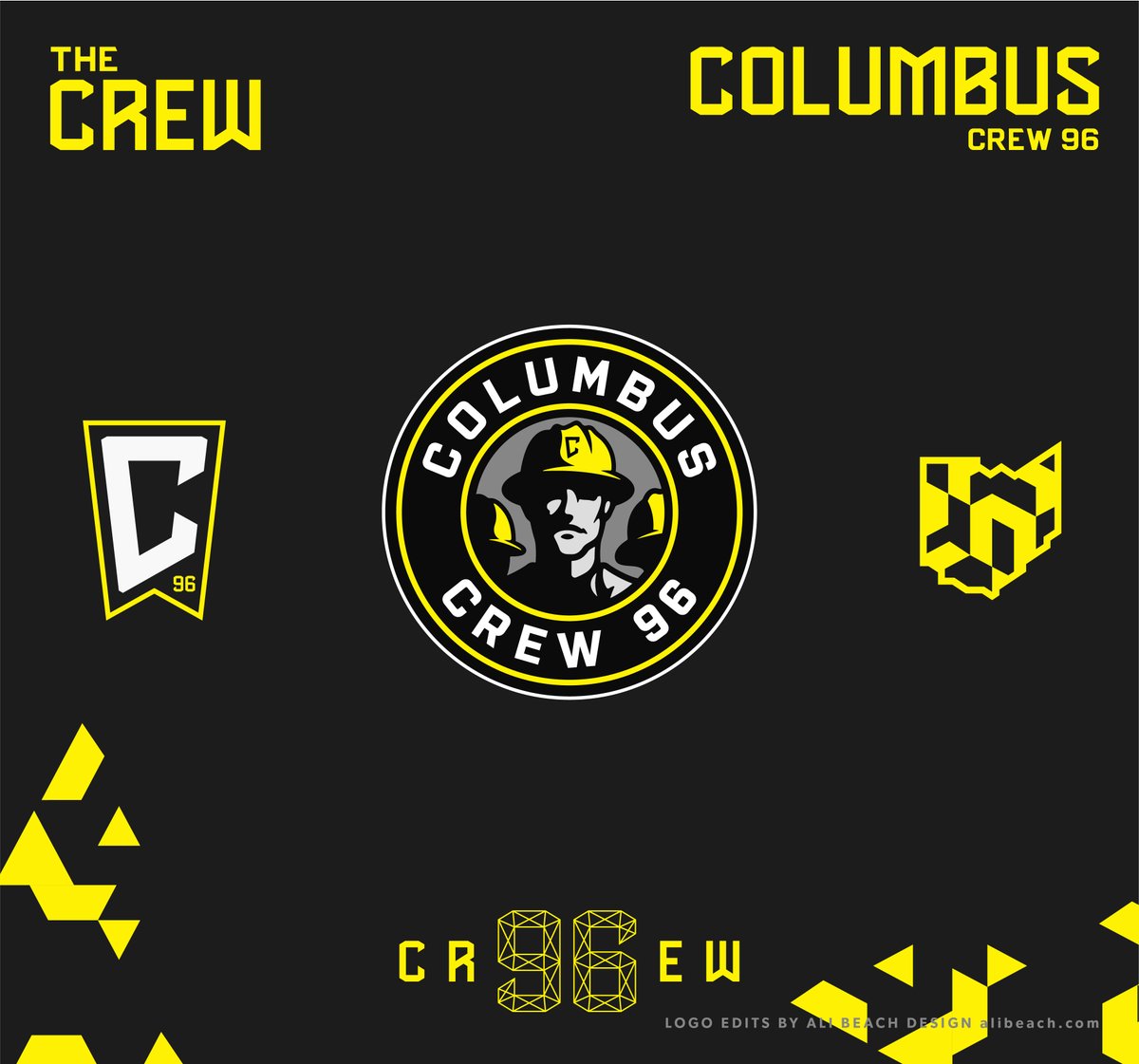 ali_beachhh's tweet photo. I was bored today and decided to try and quickly combine all 3 @ColumbusCrew logos into a new primary. Really just for my own enjoyment lol I realize it's not perfect. But this way you could keep the C as a secondary AND pay homage to all 3💛🖤 #Crew96 https://t.co/pUKXIBAwOM