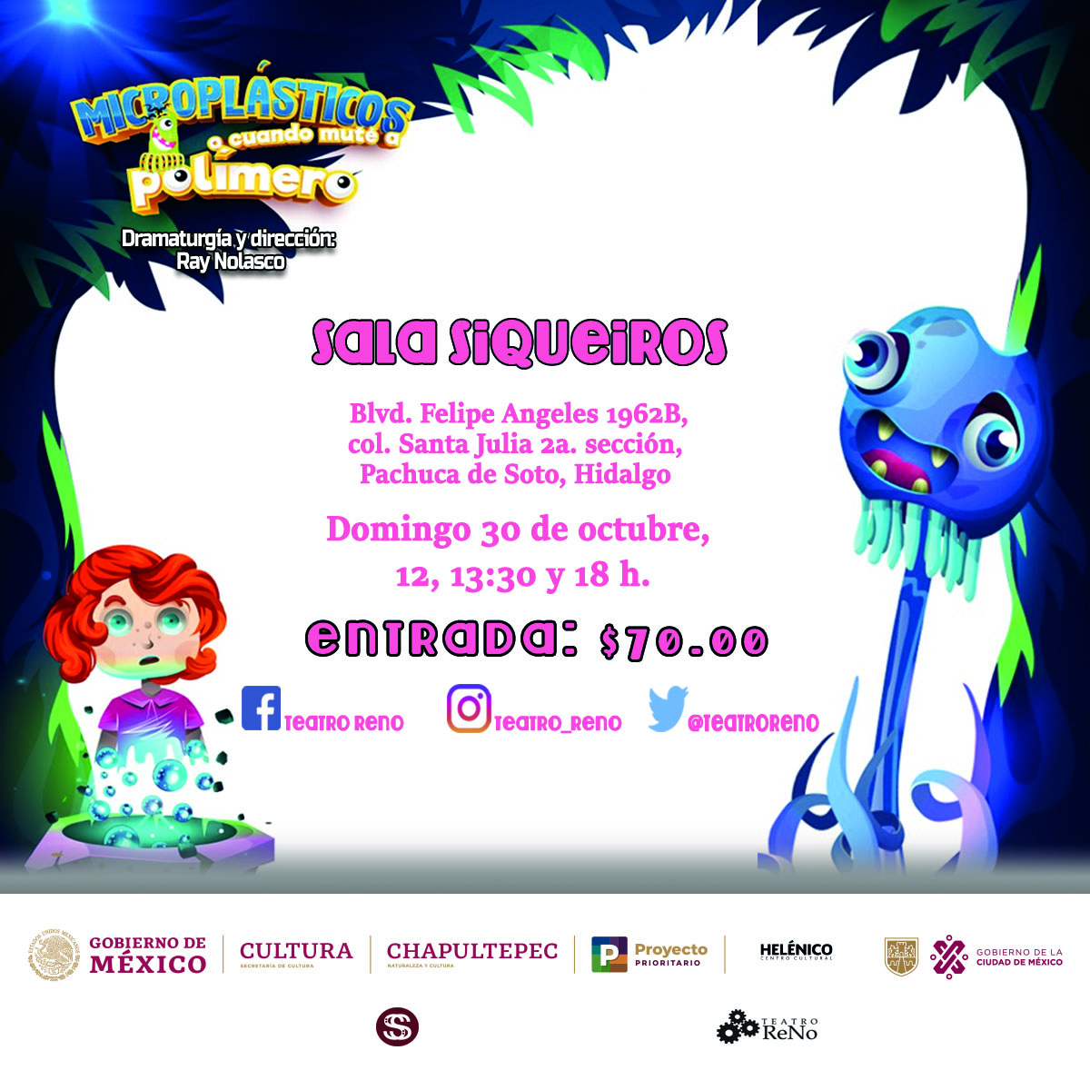 teatroreno's tweet photo. ¡Próxima parada: Pachuca de Soto, Hidalgo! ⭐

📌Blvd. Felipe Ángeles 1962B, Col. Santa Julia 2ª. Sección, Pachuca de Soto, Hidalgo.
Estas funciones forman parte del Circuito Nacional de Artes Escénicas Chapultepec: Teatro y Espacios Independientes. 

@Helenico https://t.co/zM0MIj7qQt
