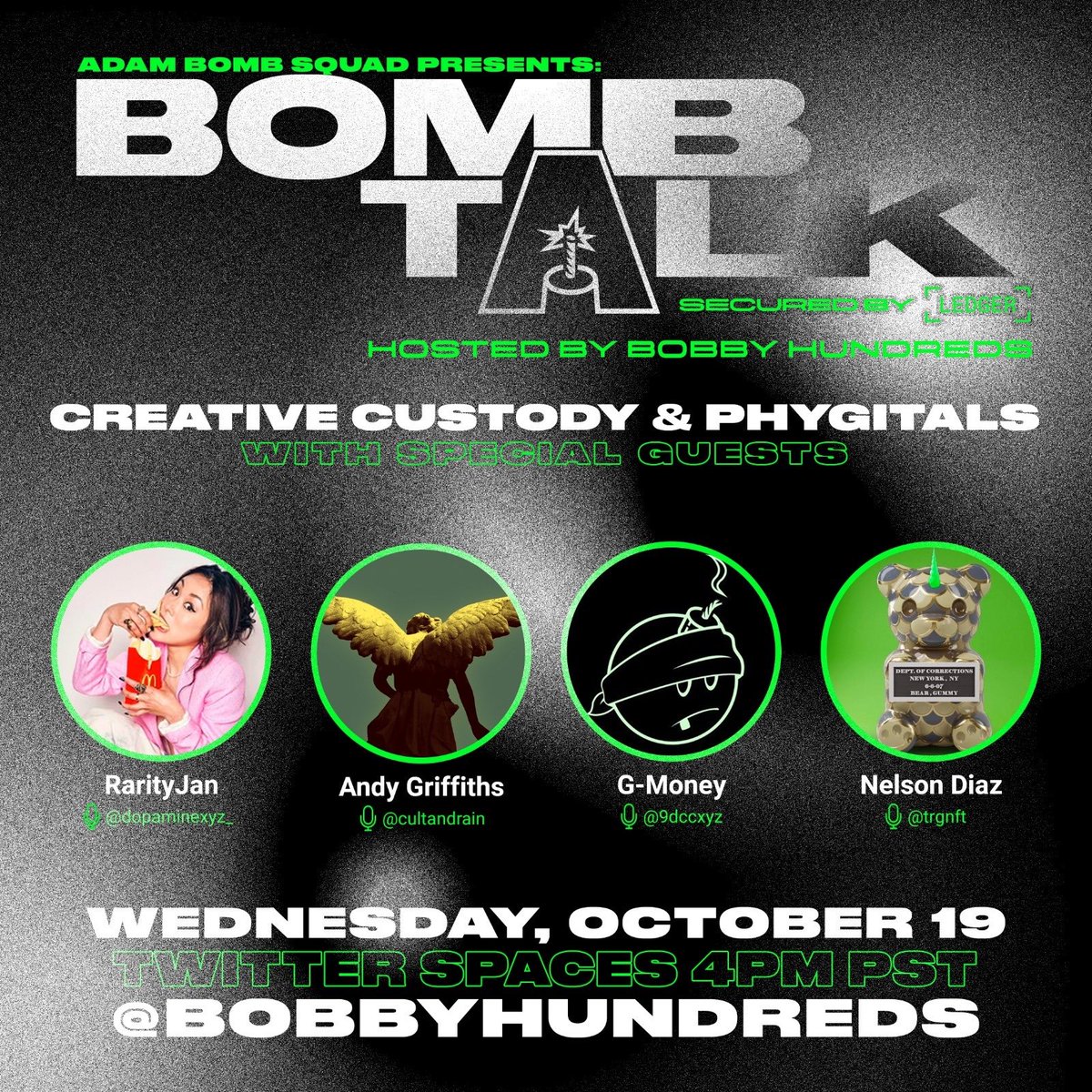 rarityjan's tweet photo. be there tmr !! spilling tea on @dopaminexyz_ 💊 hosted by our one &amp; only @bobbyhundreds ❤️‍🔥 https://t.co/x8sCbCWLkX