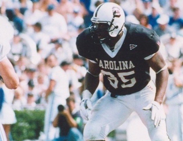 Congratulations to former Gamecock DL John Abraham for being nominated for the Pro Football Hall of Fame Class of 2023.
 
John was 13th all time in sacks, a 5X pro bowler and a 3X All-Pro. 3rd all-time in forced fumbles. &amp; had 8 seasons with double digit sacks.