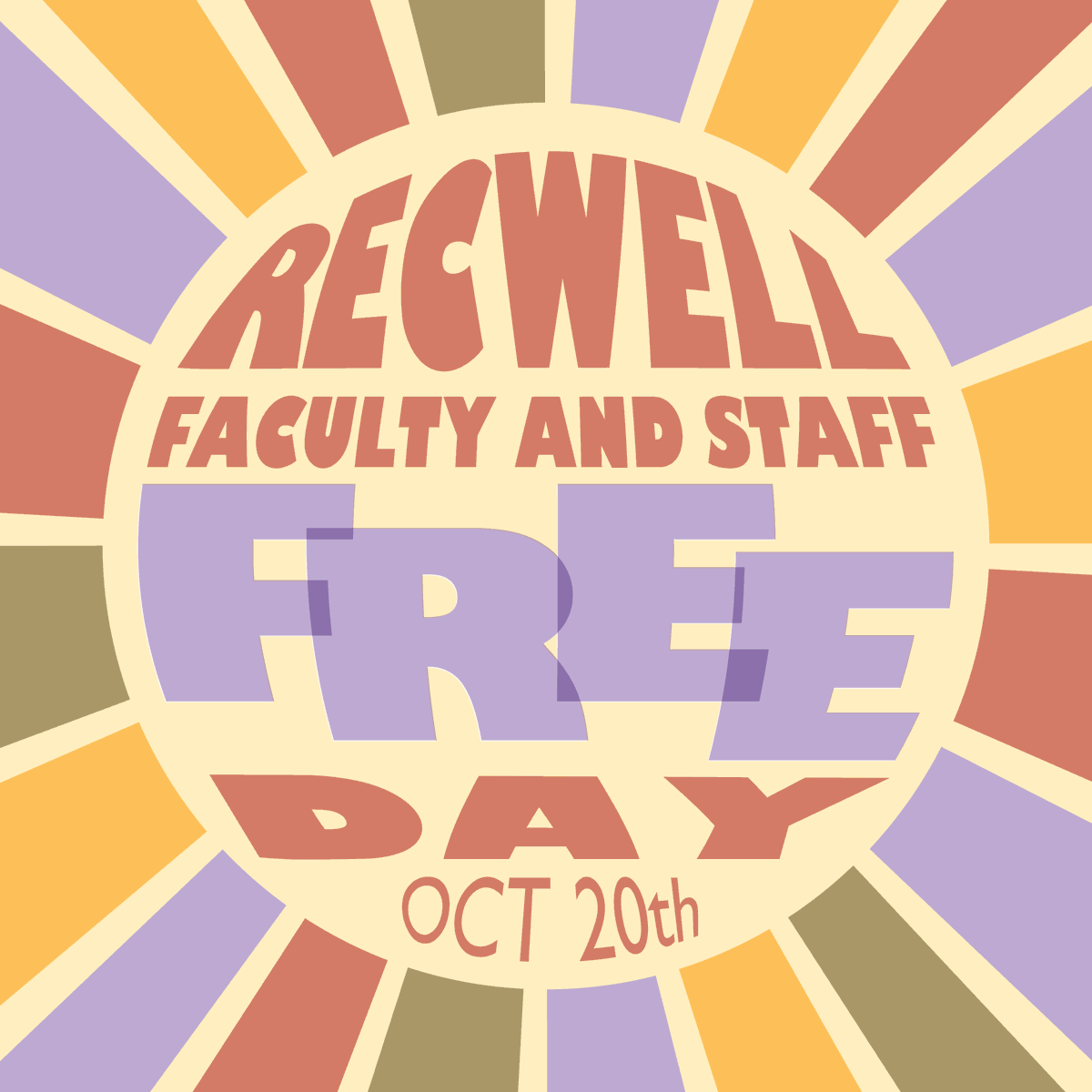UMN RecWell (@umnrecwell) on Twitter photo This Thursday (10/20) is Free Faculty and Staff Day at RecWell!
UMN Faculty and Staff can use RecWell facilities, open climbing (MPLS only), Group Fitness classes, and a daily locker for FREE. When checking in, visit the Member Service Desk at RecWell or the St. Paul Gym. This Thursday (10/20) is Free Faculty and Staff Day at RecWell!
UMN Faculty and Staff can use RecWell facilities, open climbing (MPLS only), Group Fitness classes, and a daily locker for FREE. When checking in, visit the Member Service Desk at RecWell or the St. Paul Gym.