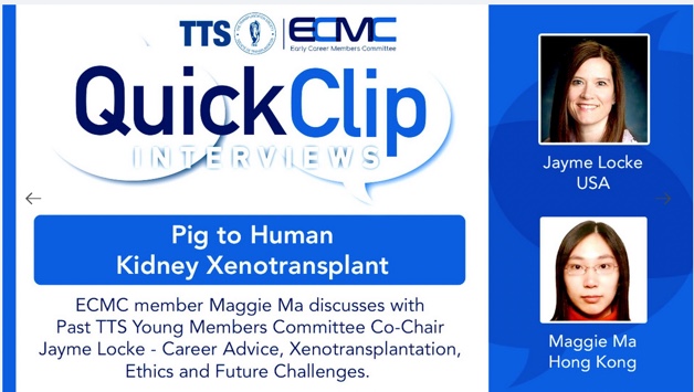 Check out our latest @ttsorg ECMC Quick Clip Interview featuring Dr. Jayme Locke & Dr. Maggie Kam Man MA @UABSurgery @WIT_TTS tts.org/144-tts/educat… #transplantation #Xenotransplant