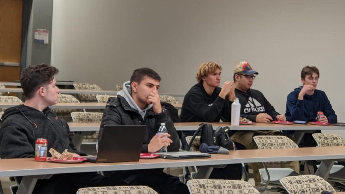 se_iastate's tweet photo. Thank you to our se_iastate Student Advisory Council for hosting the Fall 2022 Town Hall. You make those new hats look good! #CodeYourAdventure #SoftwareEngineering #TuesdayMood https://t.co/CuETtoWjPN