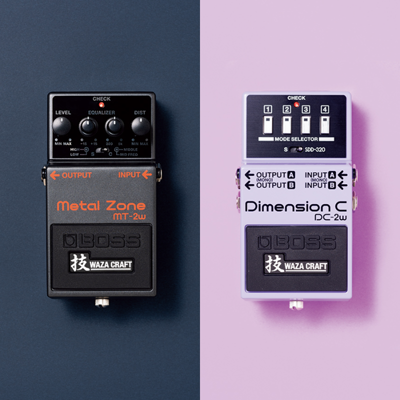 BOSS_jpn's tweet photo. 【本日10/19はMT-2WとDC-2Wの誕生日!】
2018年にWaza Craftシリーズに仲間入りしたMT-2W Metal ZoneとDC-2W Dimension C。
熟練のエンジニアにより、細部に至るまでこだわったMade in Japanの極上のサウンドと卓越した弾き心地をギタリストに提供します。
#BOSS_jpn #MT2W #DC2W #BOSSコン誕生日