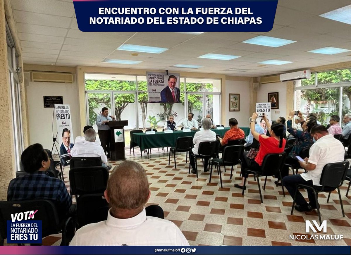 Agradezco a las y los Notarios de #Chiapas, por el encuentro en el que tuve la gran oportunidad de escuchar sus voces, inquietudes, sus comentarios y sus valiosas propuestas. (1/5)