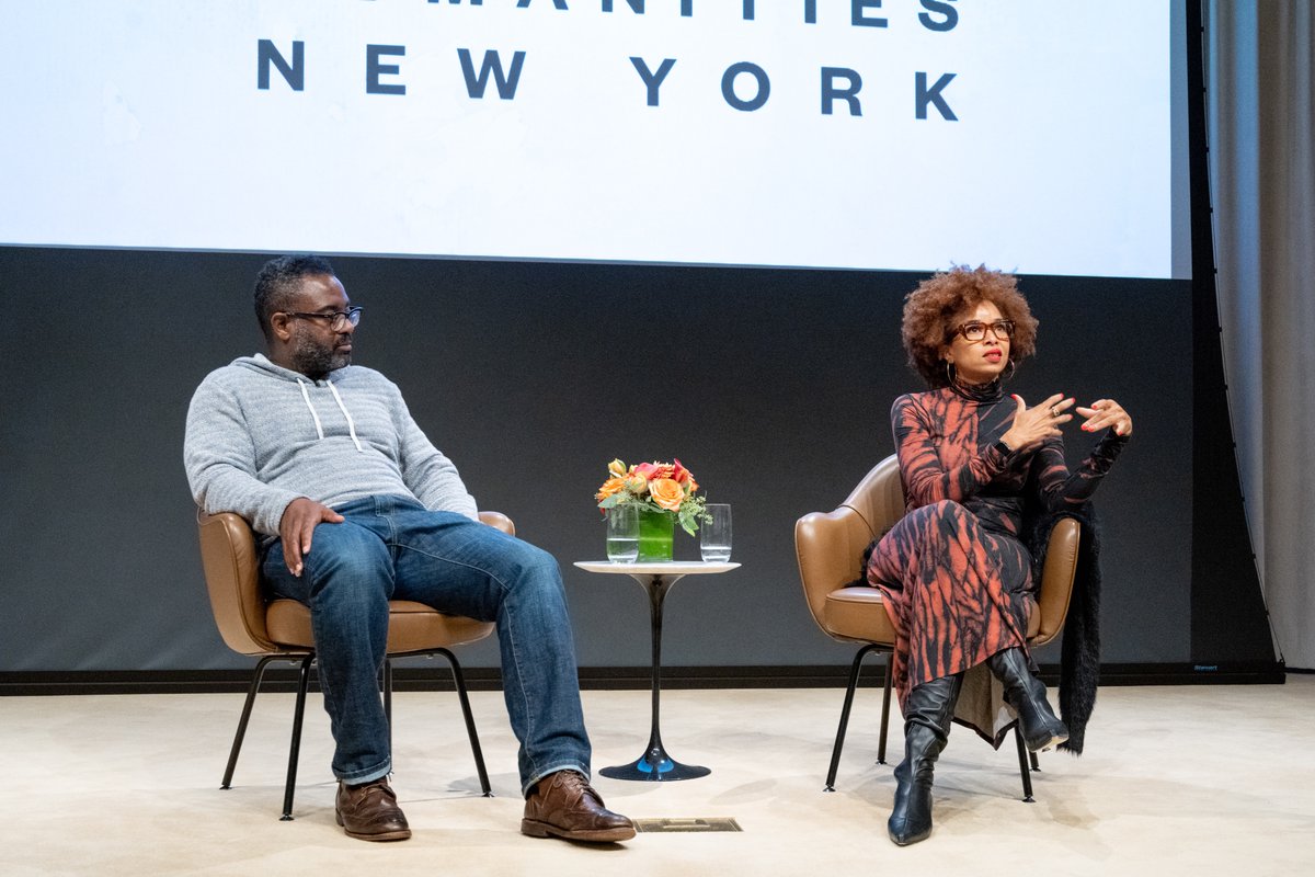 MarkingTimeArt's tweet photo. Images from tonight’s Humanities New York talk. Many thanks to @humanitiesny for hosting this wonderful conversation between Reginald Betts (@dwaynebetts) and Nicole R. Fleetwood (@NicoleFleetwoo2)

Photos by graduate researcher Xavier Hadley https://t.co/fUtKvXopxJ