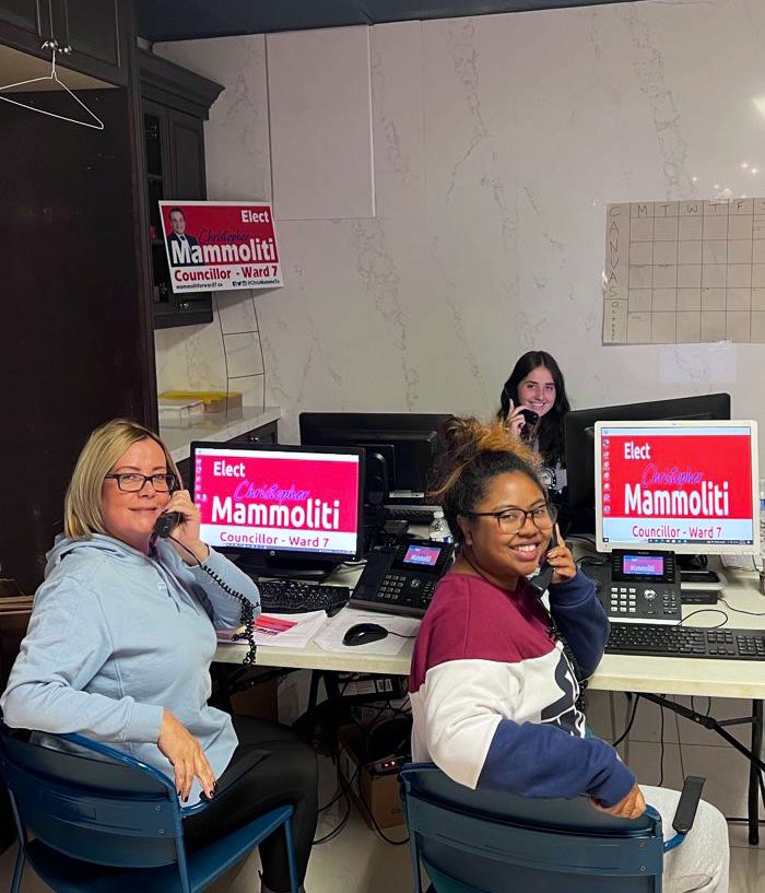 ChrisMammoTO's tweet photo. Only 6 days left until the Municipal election! 

While canvassing, our team is also making phone calls to the #HRBC residents! 

If you would like to join our 📞 team, contact our office at (416) 613-8720 or at https://t.co/DUXlhufdWB 

#votemammoliti #mammolitiforward7 #HRBC https://t.co/k0crfPkN1n