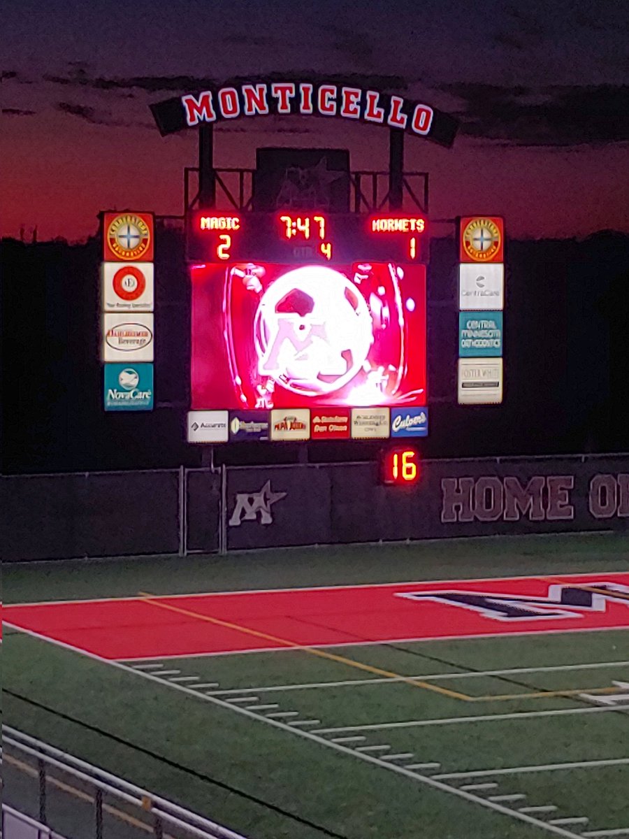 dlump5000's tweet photo. Amazing Section 6AA Girls Soccer Semi-Final, tonight @MontiGirlsKicks win, at 7:47 of the 2nd, ten minute overtime 2-1 over a great Big Lake team! So much excitement & fun, to watch. Well, on to the Section Final! #MagicPride #NotDoneYet #VoiceofMagicSoccer https://t.co/PpJJ8JuQdb