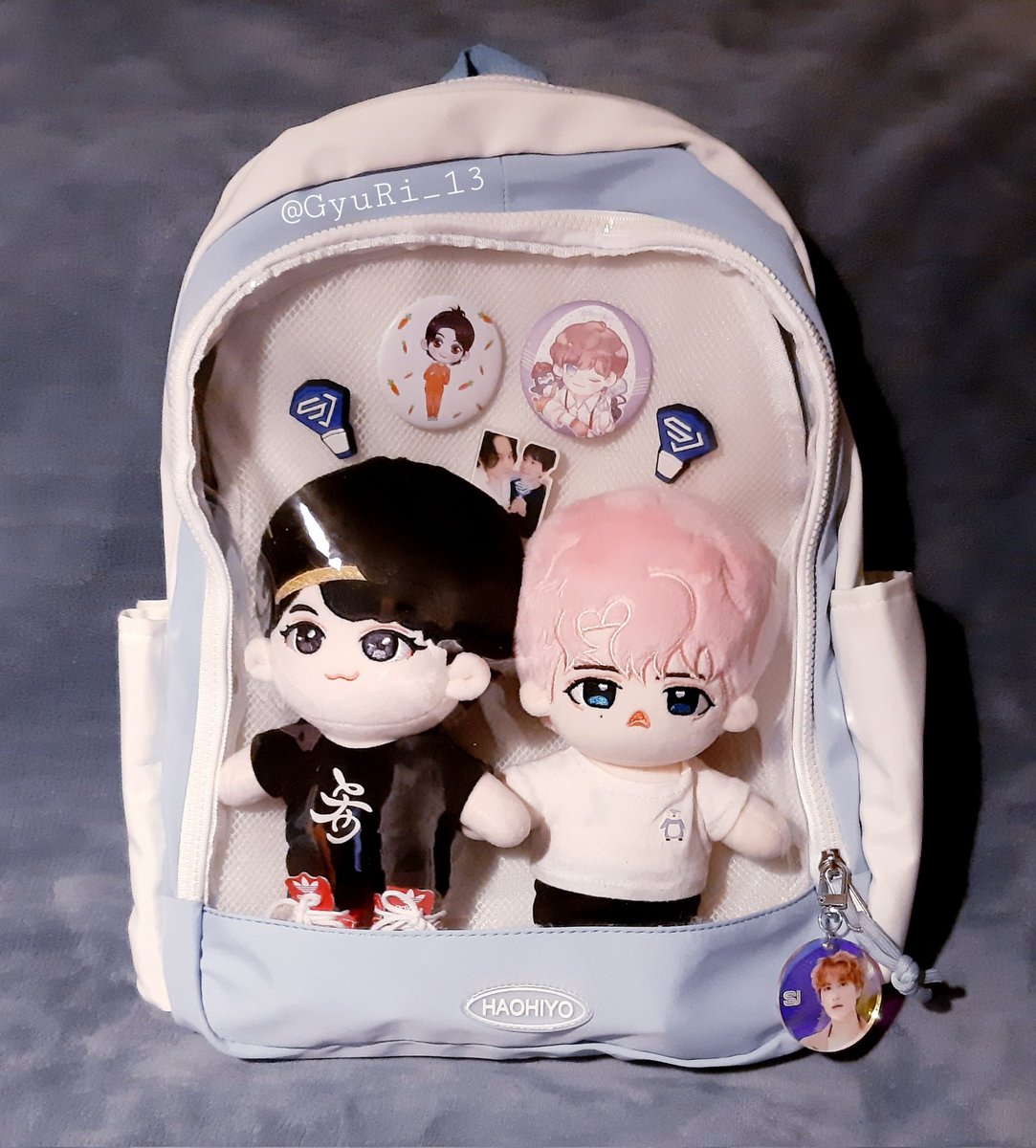 GyuRi_13's tweet photo. ¡ASDFGHJKL! ¡Llegó mi mochila kawaii para transportar dolls! 🥺🧸💙✨
#HeechulDoll #KyuhyunDoll #HEECHUL #희철 #KYUHYUN #규현 #SUPERJUNIOR #슈퍼주니어 https://t.co/CvsZG1kHG5