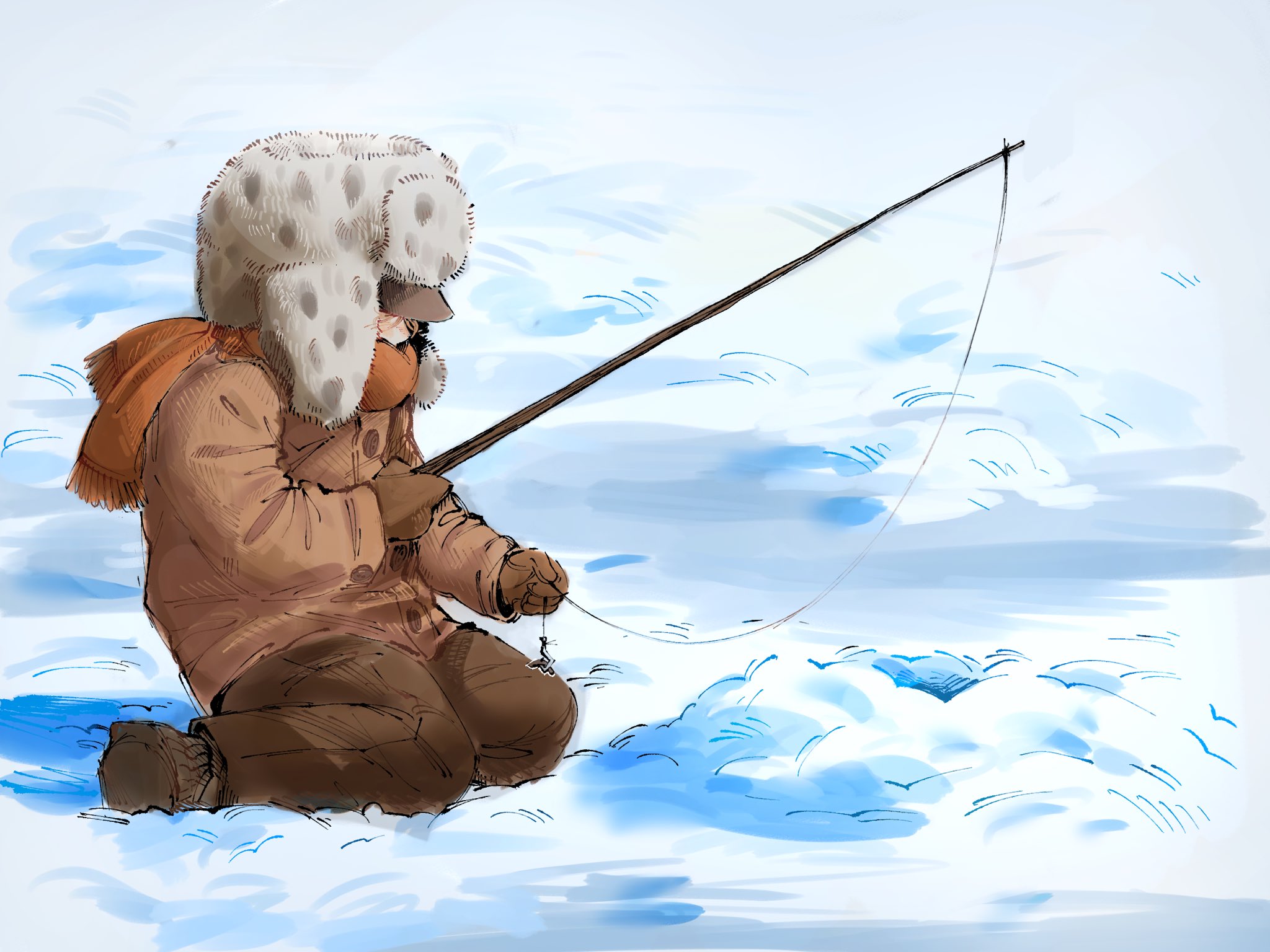 pigeon🌷 on X: ice fishing #原神 #genshinimpact #childe #tartaglia   / X