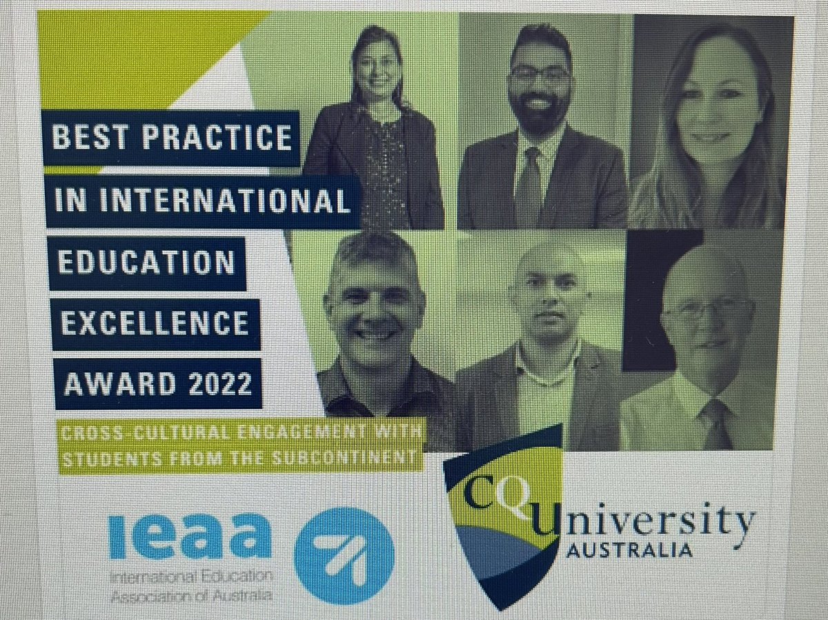 An honour to be part of a fantastic team awarded Best Practice in International Education at last nights IEAA event. This national recognition is based on our research in identifying gaps in academics cross cultural understanding of international students <a href="/Lee_DiMilia/">Lee Di Milia</a> <a href="/CQUniSBL/">CQUniSBL</a>