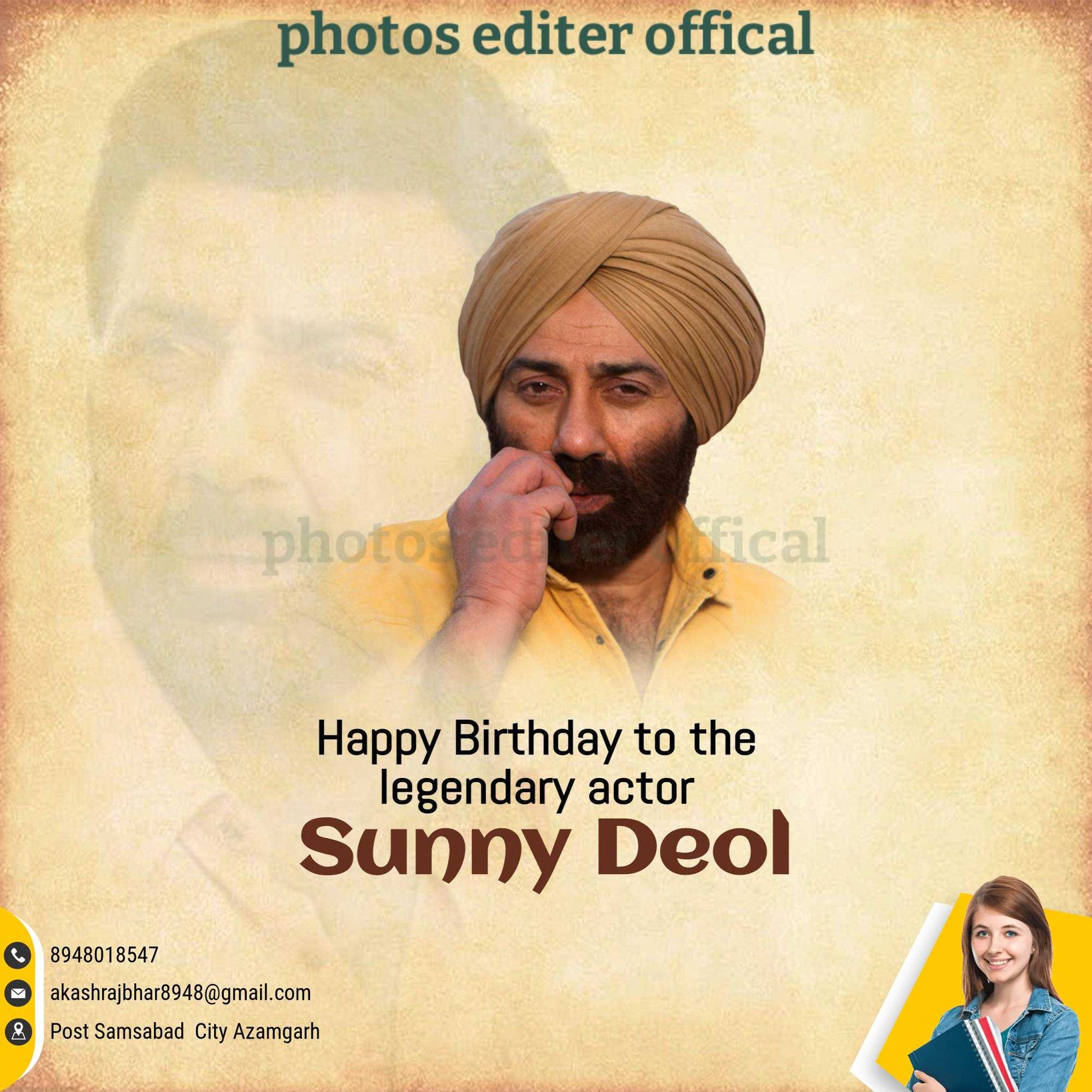 Happy birthday sunny deol sir 