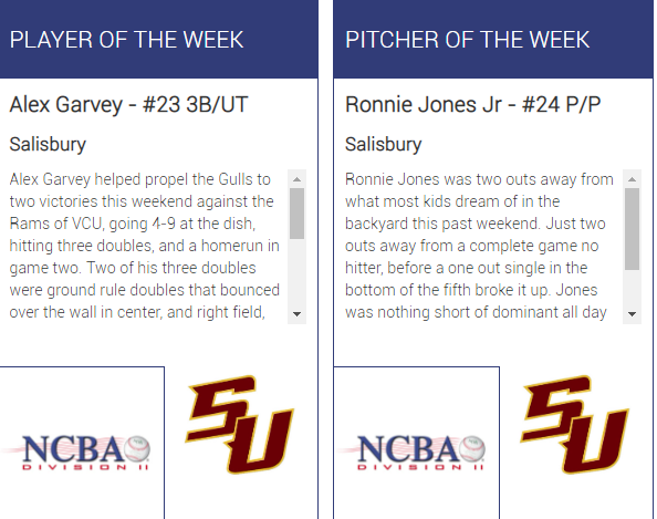 Congrats to <a href="/alexmgarv/">Alex Garvey</a> and <a href="/RJones6_/">ronnie</a> on winning Week 6 Player and Pitcher of the Week!