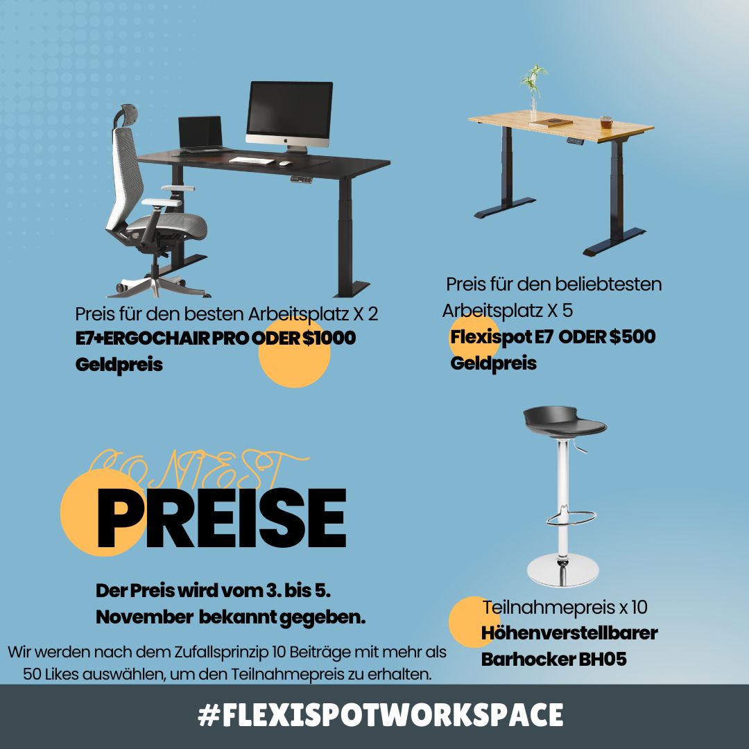 FlexiSpotDE's tweet photo. ✨✨✨ FlexiSpot Workspace ✨✨✨
✨✨ Viele Geschenke warten auf dich! ✨✨
✨✨✨ Viel Spaß damit! ✨✨✨
👉【Hinweis】: Diese Veranstaltung findet nur auf Instagram statt!
#giveaway #flexispotde #surprise #gewinnspiel #angebote #gift #geschenk https://t.co/PLkTfp52nK
