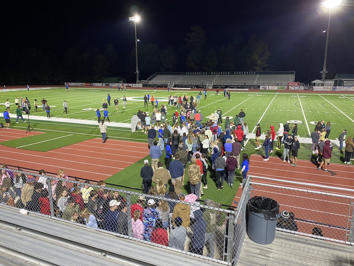 FCAgwilson's tweet photo. Oh what a night! Love it when God shows Himself like this. 750+ attended tonight’s FCA Fields of Faith event. Gr8 job by volunteers Margaret Pangle, Riki Massey, Holly Ackley, &amp; Greenbrier coaches Bryce Massey, Shane Pangle, &amp; Steve Ackley were also instrumental! #GAFCA #FCA #FOF https://t.co/fJbSxUGFeK